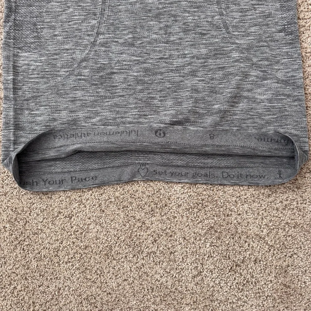 Lululemon Women's Run Swiftly Tech Racerback Tank Top Mesh Heather Gray Size 8